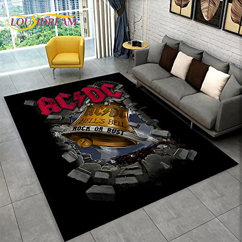 YZGAH ACDC Rock Band Bereich Teppich Groß, Teppich Teppich Für Zu Hause Wohnzimmer Schlafzimmer Sofa Fußmatte Dekor, Küche rutschfeste Bodenmatte Alfombra P2179 100X160Cm von YZGAH