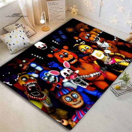 YZGAH FNAF Anime Carpet for Bedroom Decoration Mat for Living Room Home Living Room F4095 120X180Cm von YZGAH