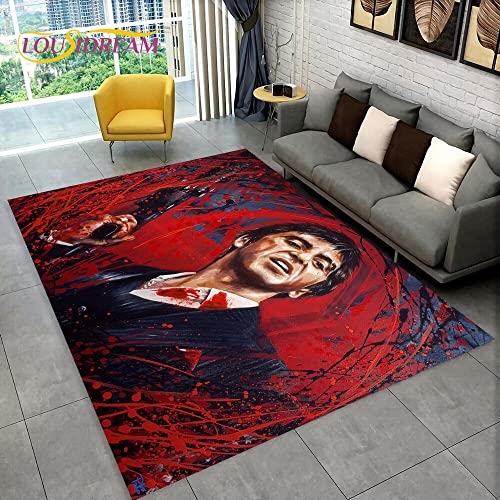 YZGAH Film Scarface Tony 3D-Druckbereich Teppich Groß, Teppich Teppich Für Wohnzimmer Schlafzimmer Sofa Fußmatte Dekor, Kid Play rutschfeste Bodenmatte P6544 60X90Cm YZGAH Film Scarface Tony 3D-Druckbereich Teppich Groß, Teppich Teppich Für Wohnzimmer Schlafzimmer Sofa Fußmatte Dekor, Kid Play rutschfeste Bodenmatte P6544 60X90Cm von YZGAH