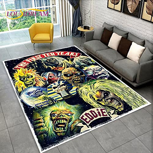 YZGAH Heavy Metal Bands, I-Iron Aces High Area Teppich, Teppich Teppich Für Wohnzimmer Schlafzimmer Sofa Fußmatte Dekoration, Kinder rutschfeste Bodenmatte 3D V5928 160X230Cm von YZGAH