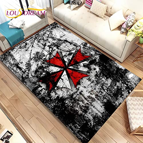 YZGAH R-Resident Evil Spiele Gamer Bereich Teppich, Teppich Teppich Für Wohnzimmer Schlafzimmer Sofa Fußmatte Dekoration, Kinder Spielen rutschfeste Boden Essen V1158 90X150Cm von YZGAH