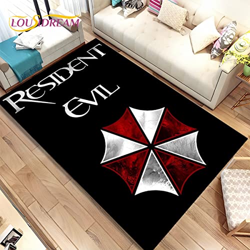 YZGAH R-Resident Evil Spiele Gamer Bereich Teppich, Teppich Teppich Für Wohnzimmer Schlafzimmer Sofa Fußmatte Dekoration, Kinder Spielen rutschfeste Boden Essen V3720 160X230Cm von YZGAH
