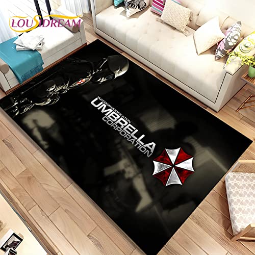 YZGAH R-Resident Evil Spiele Gamer Bereich Teppich, Teppich Teppich Für Wohnzimmer Schlafzimmer Sofa Fußmatte Dekoration, Kinder Spielen rutschfeste Boden Essen V4985 80X120Cm von YZGAH