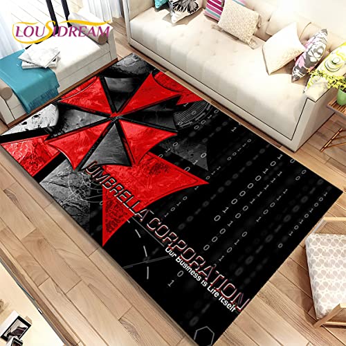 YZGAH R-Resident Evil Spiele Gamer Bereich Teppich, Teppich Teppich Für Wohnzimmer Schlafzimmer Sofa Fußmatte Dekoration, Kinder Spielen rutschfeste Bodenmatte V10169 80X120Cm von YZGAH