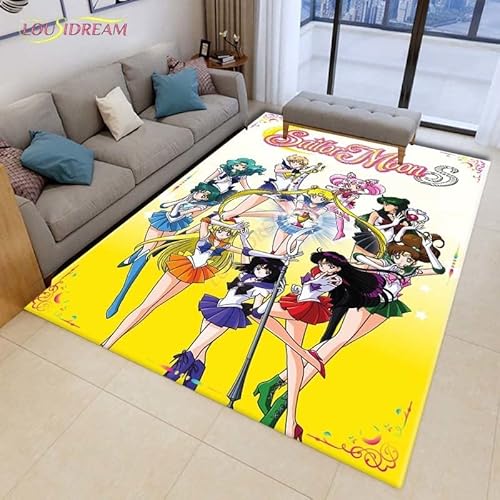 YZGAH Sailor Moon-Muster-Teppich Anti-Rutsch-Fußmatte Für Esszimmer, Wohnzimmer, Schlafzimmer, Heimdekoration, Sofa, Tischset, H1649, 40 X 60 cm YZGAH Sailor Moon-Muster-Teppich Anti-Rutsch-Fußmatte Für Esszimmer, Wohnzimmer, Schlafzimmer, Heimdekoration, Sofa, Tischset, H1649, 40 X 60 cm von YZGAH