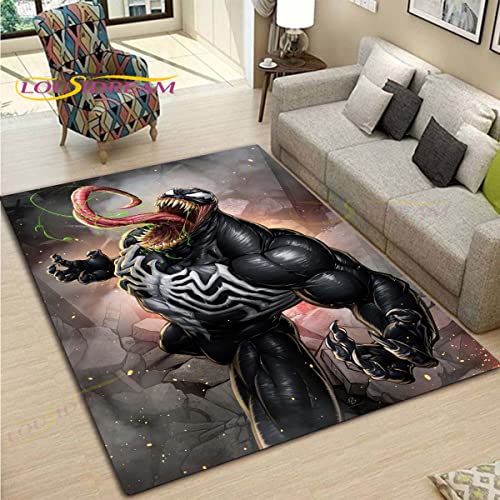 YZGAH Venom Pattern Teppiche Wohnzimmer Anti-Rutsch-Teppich Kinder Schlafzimmer Matten Yogamatte Großer Teppich Dekor H1373 80X120Cm von YZGAH