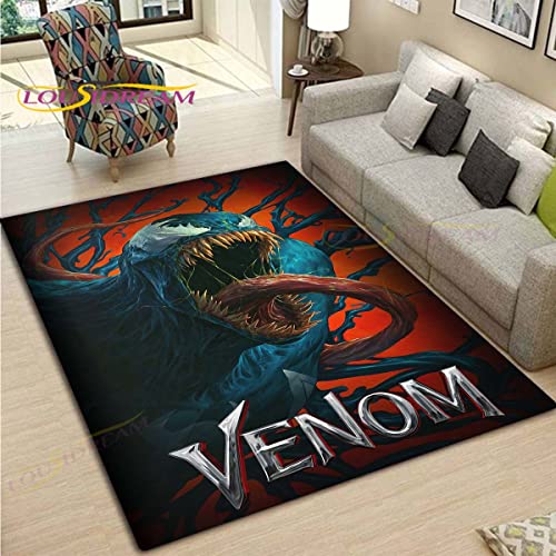 YZGAH Venom Pattern Teppiche Wohnzimmer Anti-Rutsch-Teppich Kinder Schlafzimmer Matten Yogamatte Großer Teppich Dekor H5162 80X120Cm von YZGAH