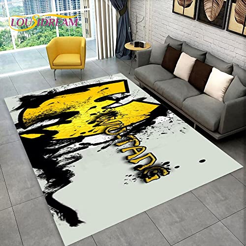 YZGAH Wu T-Tang Clans Serie Schild Bereich Teppich, Teppich Teppich Für Wohnzimmer Schlafzimmer Sofa Fußmatte Dekoration, Kinder Spielen rutschfeste Bodenmatte 3D P2754 90X150Cm von YZGAH