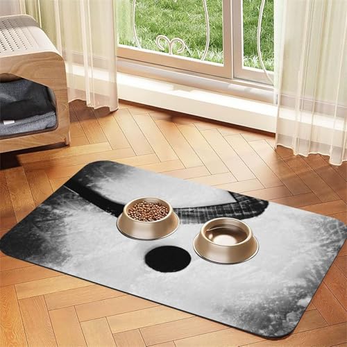 Eishockey-Kunstdruck Futternapf-Matten, rutschfeste und geschmacksneutrale Futtermatten für Hunde und Katzen von YZHYWJFF