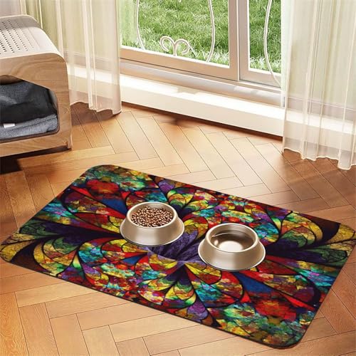 Futternapf-Matten mit Blumen-Motiv, rutschfeste und geschmacksneutrale Futtermatten für Hunde und Katzen Futternapf-Matten mit Blumen-Motiv, rutschfeste und geschmacksneutrale Futtermatten für Hunde und Katzen von YZHYWJFF