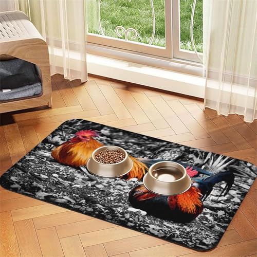 Futternapf-Matten mit Huhn-Motiv, rutschfeste und geschmacksneutrale Futtermatten für Hunde und Katzen Futternapf-Matten mit Huhn-Motiv, rutschfeste und geschmacksneutrale Futtermatten für Hunde und Katzen von YZHYWJFF