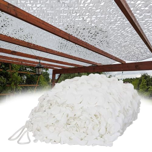 Camouflage Netz Weiß Tarnnetz 2x4m - Strapazierfähig Sonnengeschützt, UV-stabilisiert Überdachung Gartendekoration für draußen​ von YZJL