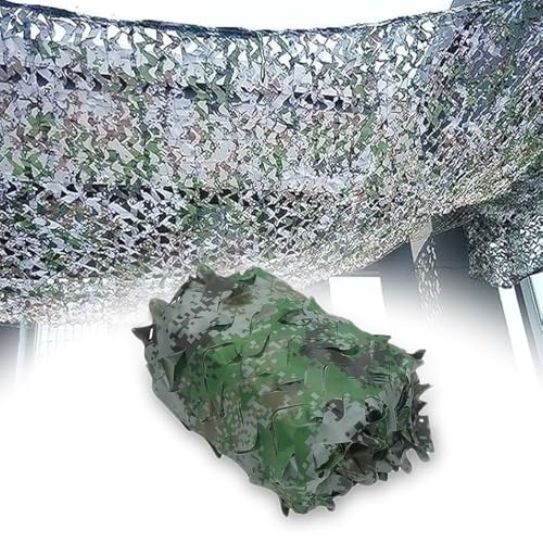 Tarnnetz Grün Sonnenschutz Jagdzubehör 3x5m Woodland Camouflage Netz, Tarnnetz für Fotografie Militär Garten Party Dekoration Sichtschutz Netz von YZJL