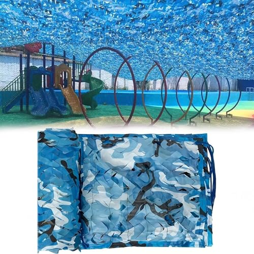 Tarnnetz für sommerlichen Pavillon Schatten Gartengestaltung 1.5x7m, Marine Muster Sonnenschutz, Sichtschutz, Anpassbare Größe von YZJL