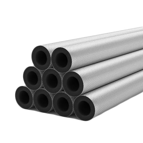 Pipe Insulation Foam Tube with Aluminum Foil, Foam Tubing Polyethylene ID 7/8″ 1″ 1-1/4″ 1-3/4″ 1-7/8" Insulation Pipe for Spigot, Winter Outside Pipes, Sprinkler, Sewer((ID)1-7/8" x (TK)3/4") von YZJTSXQHY