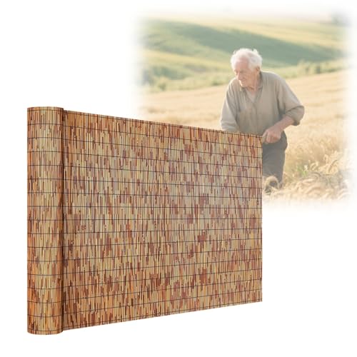 YZJTSXQHY Bambus Zaun, Sonnenschutz Bambus Matten Höhe 30 50 70 80 90 100 120 130 140 150 160 170 190 cm, Bambus Sichtschutzzaun Roll für Pergola Terrasse, Schilfrohrmatten Einfache Montage von YZJTSXQHY