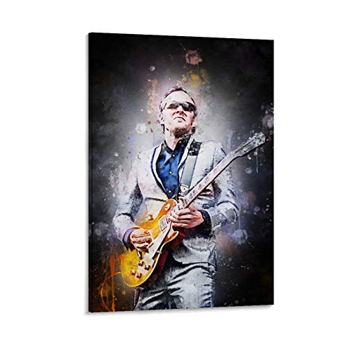 YZLI 80er Jahre Gitarristen-Poster Joe Bonamassa, Gitarristen-Poster, dekoratives Gemälde, Leinwand, Wandkunst, Wohnzimmer, Poster, Schlafzimmer, Malerei, 30 x 45 cm von YZLI