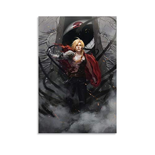 YZLI Anime Fullmetal Alchemist Edward Elri und Alphonse Elric Poster, dekoratives Gemälde, Leinwand, Wandkunst, Wohnzimmer, Poster, Schlafzimmer, Malerei, 60 x 90 cm von YZLI