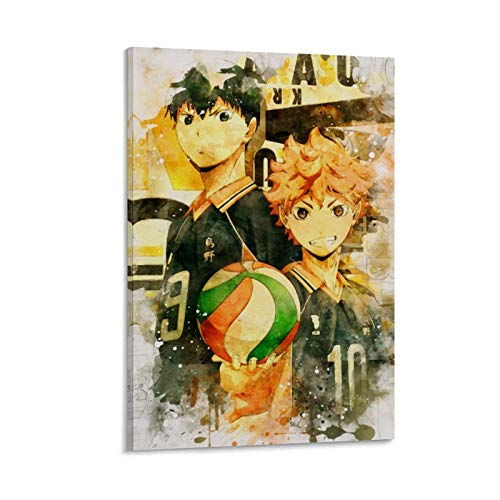 YZLI Anime Haikyuu Shoyo Hinata Tobio Kageyama Poster, dekoratives Gemälde, Leinwand, Wandkunst, Wohnzimmer, Poster, Schlafzimmer, Gemälde, 40 x 60 cm von YZLI