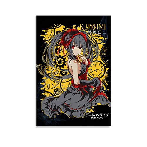 YZLI Anime Tokisaki Kurumi DATE A LIVE Leinwand-Kunstposter und Wandkunstdruck, modernes Familienschlafzimmer, 60 x 90 cm von YZLI
