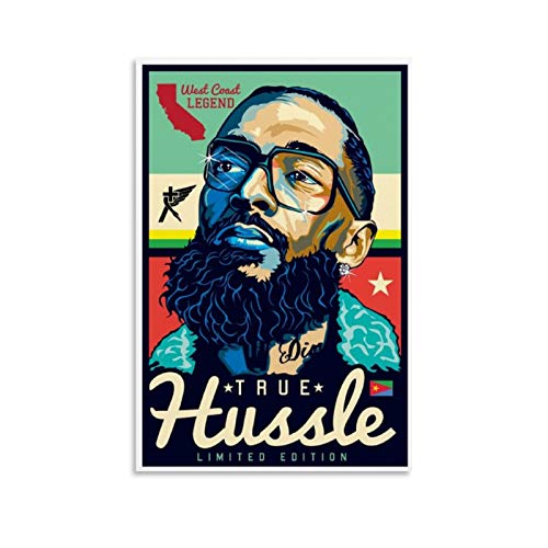 YZLI Hip-Hop Rapper Nipsey Hussle 2 Poster, dekoratives Gemälde, Leinwand, Wandkunst, Wohnzimmer, Poster, Schlafzimmer, Malerei, 60 x 90 cm von YZLI