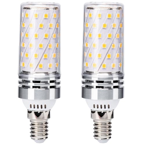 Ugvmn E14 LED Kerze Birnen 16W Entspricht 120W Halogen Birnen, E14 Warmweiss 2700K, E14 energiesparlampe, e14 glühbirnen, Kein Flackern, Nicht dimmbar, 1400lm, AC 175-265V, 2er Pack von Ugvmn