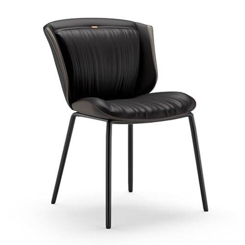 Leichter Luxus-Esszimmerstuhl, Schlichter Moderner Freizeitstuhl mit Rückenlehne, Farblich Abgestimmtes Design, Verbessert das Raumgefühl, Geeignet for Küche, Restaurant, Lounge, Verhandlungsraum(Blac von YZMJXNYY