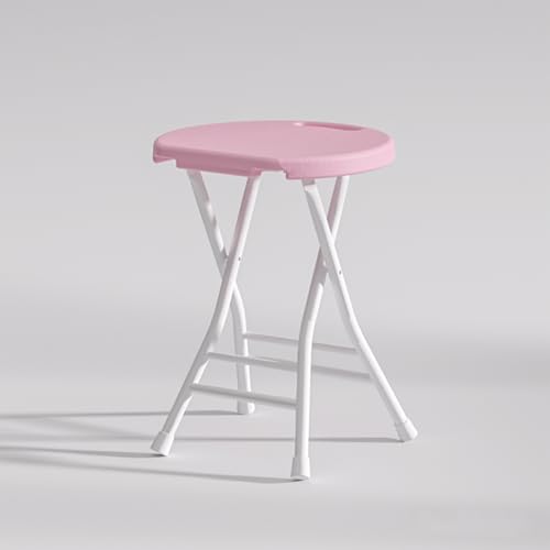 YZMJXNYY Campingstuhl，gartenstuhl Klappbar, Verdickter Umweltfreundlicher Kunststoff mit Gebogenem Griff, Keine Installation Erforderlich, Geeignet for Partys, Geburtstagsfeiern, Hochzeiten(Pink) von YZMJXNYY