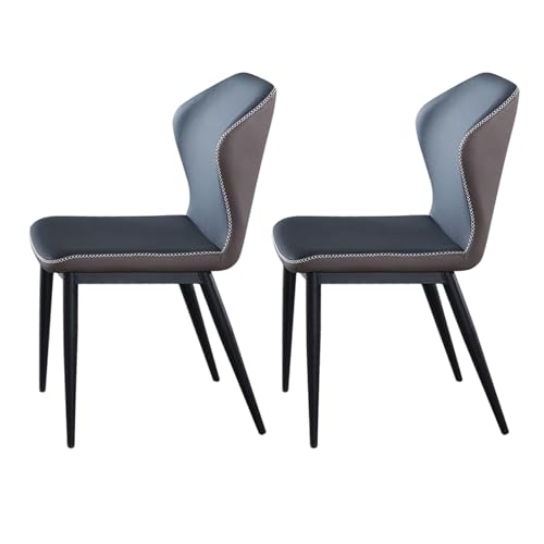 YZMJXNYY Esszimmerstühle 2er Set, Hotel-Freizeitstuhl mit Rückenlehne for den Heimgebrauch, Schlafzimmer, Arbeitszimmer, Konferenzraum(Blue,X-Small) von YZMJXNYY