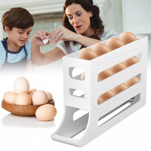 YZMXIY Eier Aufbewahrung Kühlschrank,4-Tier Automatisches Rollen Aufbewahrung Kühlschrank Organizer Für Küche Eierleisten, Eierhalter für 30 Eier,Eierhalter Kühlschrank,Eierbehälter für Kühlschrank YZMXIY Eier Aufbewahrung Kühlschrank,4-Tier Automatisches Rollen Aufbewahrung Kühlschrank Organizer Für Küche Eierleisten, Eierhalter für 30 Eier,Eierhalter Kühlschrank,Eierbehälter für Kühlschrank von YZMXIY