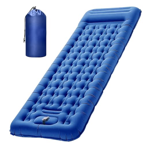 YZMXIY Selbstaufblasbare Isomatte, 12 cm dick, ultraleicht, Einzelcamp-Luftbett mit integrierter Fußpumpe und kompakter, wasserdichter Schlafmatratze für Outdoor-Wandern, Rucksackreisen, Zelt YZMXIY Selbstaufblasbare Isomatte, 12 cm dick, ultraleicht, Einzelcamp-Luftbett mit integrierter Fußpumpe und kompakter, wasserdichter Schlafmatratze für Outdoor-Wandern, Rucksackreisen, Zelt von YZMXIY