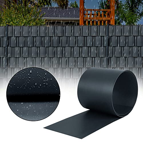 YZNAHRE 10x Hart PVC Sichtschutzstreifen Gartenzaun Sichtschutz für Doppelstabmatten, 2,5m x 19cm Anthrazit Zaunsichtschutz Sichtschutz von YZNAHRE