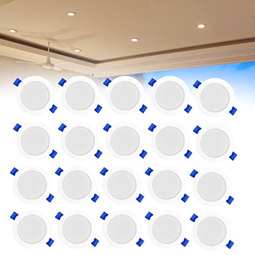 YZNAHRE 20er Set LED Einbaustrahler Flach, 5W Einbauleuchten Deckenspots Deckenstrahler, IP21 Deckenspots Einbauspots Warmweiß, LED Spots Set für Badzimmer Wohnzimmer Küche Schlafzimmer YZNAHRE 20er Set LED Einbaustrahler Flach, 5W Einbauleuchten Deckenspots Deckenstrahler, IP21 Deckenspots Einbauspots Warmweiß, LED Spots Set für Badzimmer Wohnzimmer Küche Schlafzimmer von YZNAHRE