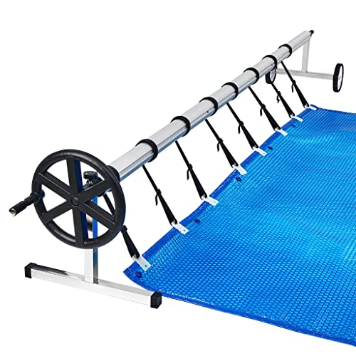 YZNAHRE Aufrollsystem Pool – Poolaufroller mit verstellbarem Aluminium-Teleskoprohr, Aufrollvorrichtung für Poolplane, Abdeckung, Solarfolie und Solarplanen, 3-5.7m TypA von YZNAHRE