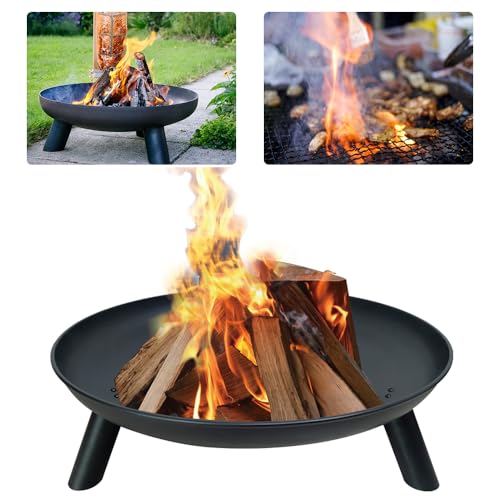 YZNAHRE Feuerschale Round 80 cm mit mit Griff und 3 Abnehmbar Füßen, Feuerschale - Feuerstelle für den Garten, Terrasse und Balkon, Feuertonne und Feuerkorb YZNAHRE Feuerschale Round 80 cm mit mit Griff und 3 Abnehmbar Füßen, Feuerschale - Feuerstelle für den Garten, Terrasse und Balkon, Feuertonne und Feuerkorb von YZNAHRE