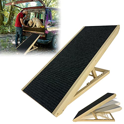 YZNAHRE Hundetreppe Holz Hunderampe Haustiertreppe für Große Hunde Katzen Haustiere, Klappbar Hunderampen Tierrampe Tiertreppe Katzentreppe Treppen Höhenverstellbar, 100 x 40 x 60 cm, bis 100KG YZNAHRE Hundetreppe Holz Hunderampe Haustiertreppe für Große Hunde Katzen Haustiere, Klappbar Hunderampen Tierrampe Tiertreppe Katzentreppe Treppen Höhenverstellbar, 100 x 40 x 60 cm, bis 100KG von YZNAHRE