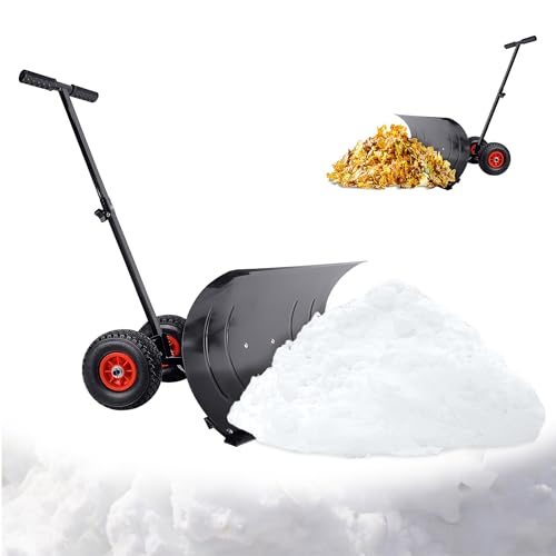 YZNAHRE Schneeschaufel verstellbar mit Rädern, Ergonomischer Griff & Metallblatt, Schneeräumer für Garten, Gehwege und Einfahrten YZNAHRE Schneeschaufel verstellbar mit Rädern, Ergonomischer Griff & Metallblatt, Schneeräumer für Garten, Gehwege und Einfahrten von YZNAHRE