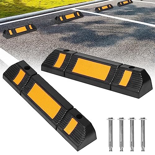 Yznahre 2er Gummi Radstopper Parkstopper Anfahrschutz Stopper Gummi Parkbegrenzung Abgrenzung Einparkhilfe Parkplatzbegrenzung mit Gelb Reflektierende Streifen für Garage Parkplatz, 60x12x10cm Yznahre 2er Gummi Radstopper Parkstopper Anfahrschutz Stopper Gummi Parkbegrenzung Abgrenzung Einparkhilfe Parkplatzbegrenzung mit Gelb Reflektierende Streifen für Garage Parkplatz, 60x12x10cm von YZNAHRE