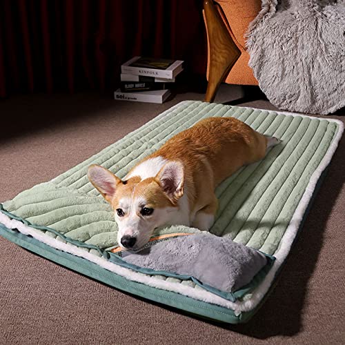 hundebett,Dog Bed Dog Sofa Cat Bed,Reißfestes Bett für Haustiere.mit waschbar und abnehmbar,korrigierende und Rutschhemmende Eigenschaften,L（97 * 66 * 4.5CM）,Green von YZNCHONG