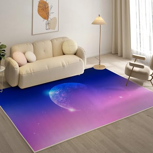 Sternenhimmel Teppich Traum Teppiche, Weich Kurzflor & Waschbar & rutschfest Fussmatte Innen, Easy Clean Teppichs 60x90 cm fürs Wohnzimmer, Schlafzimmer und Esszimmer von YZQGLHP