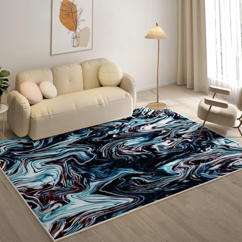 YZQGLHP Abstrakt Teppich BlüHen Teppiche, Weich Kurzflor & Waschbar & rutschfest Fussmatte Innen, Easy Clean Teppichs 60x90 cm fürs Wohnzimmer, Schlafzimmer und Esszimmer von YZQGLHP