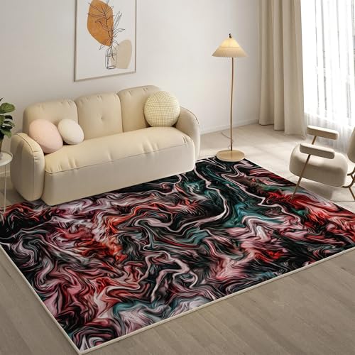 YZQGLHP Abstrakt Teppich Bunt Teppiche, Weich Kurzflor & Waschbar & rutschfest Fussmatte Innen, Easy Clean Teppichs 60x90 cm fürs Wohnzimmer, Schlafzimmer und Esszimmer YZQGLHP Abstrakt Teppich Bunt Teppiche, Weich Kurzflor & Waschbar & rutschfest Fussmatte Innen, Easy Clean Teppichs 60x90 cm fürs Wohnzimmer, Schlafzimmer und Esszimmer von YZQGLHP