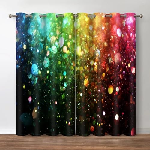 YZQGLHP Abstrakte Muster Vorhänge, 3D Druck Gardinen, Verdunklungsvorhänge, Schallschutz Vorhang, für Sichtschutz im Wohn und Schlafzimmer, B75 X H166 cm (2er-Pack) von YZQGLHP