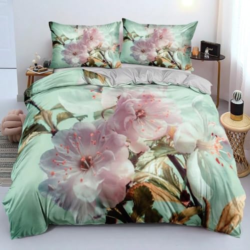 YZQGLHP Bettbezüge 240x260 Blumen, Bettwaesche Trompetenblume, Bettbezug Mikrofaser 3teilig, Bettwäsche Weich Atmungsaktiv und 2 Kissenbezüge 80x80 cm, mit Reißverschluss YZQGLHP Bettbezüge 240x260 Blumen, Bettwaesche Trompetenblume, Bettbezug Mikrofaser 3teilig, Bettwäsche Weich Atmungsaktiv und 2 Kissenbezüge 80x80 cm, mit Reißverschluss von YZQGLHP