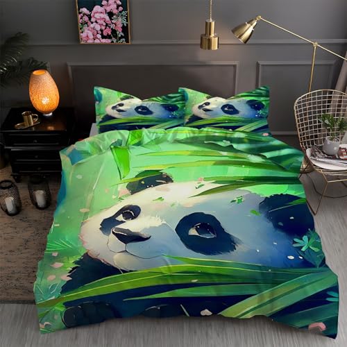 YZQGLHP Bettwäsche 200x200 Pandas Bettbezug Set für Kinder Jungen Mädchen Weich Atmungsaktiv Microfaser Betten Set mit Reißverschluss und 2 Kissenbezug 80x80 cm YZQGLHP Bettwäsche 200x200 Pandas Bettbezug Set für Kinder Jungen Mädchen Weich Atmungsaktiv Microfaser Betten Set mit Reißverschluss und 2 Kissenbezug 80x80 cm von YZQGLHP