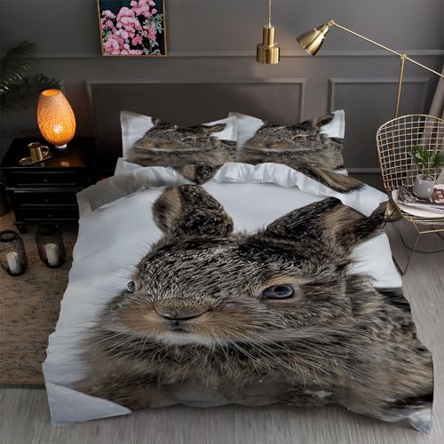 YZQGLHP Bettwäsche Set Hase Muster Kinder Bettbezug mit 2 Kissenbezug 3 teilig 155x220 cm Weiche Atmungsaktive Polyster Kids Betten Set mit Reißverschluss YZQGLHP Bettwäsche Set Hase Muster Kinder Bettbezug mit 2 Kissenbezug 3 teilig 155x220 cm Weiche Atmungsaktive Polyster Kids Betten Set mit Reißverschluss von YZQGLHP