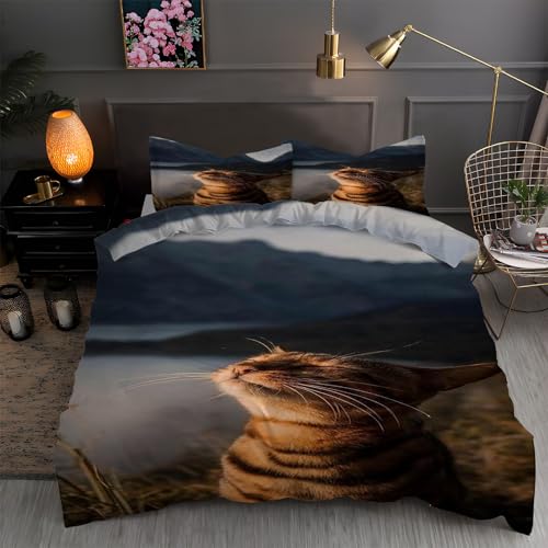YZQGLHP Bettwäsche Set KäTzchen Muster Kinder Bettbezug mit 2 Kissenbezug 3 teilig 155x220 cm Weiche Atmungsaktive Polyster Kids Betten Set mit Reißverschluss YZQGLHP Bettwäsche Set KäTzchen Muster Kinder Bettbezug mit 2 Kissenbezug 3 teilig 155x220 cm Weiche Atmungsaktive Polyster Kids Betten Set mit Reißverschluss von YZQGLHP