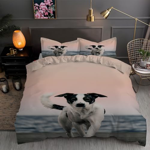 YZQGLHP Bettwäsche Set Welpen Muster Kinder Bettbezug mit 2 Kissenbezug 3 teilig 155x220 cm Weiche Atmungsaktive Polyster Kids Betten Set mit Reißverschluss YZQGLHP Bettwäsche Set Welpen Muster Kinder Bettbezug mit 2 Kissenbezug 3 teilig 155x220 cm Weiche Atmungsaktive Polyster Kids Betten Set mit Reißverschluss von YZQGLHP