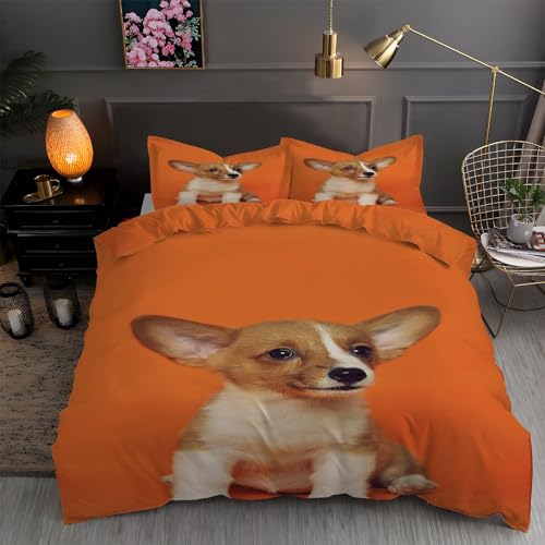 YZQGLHP Bettwäsche Set Welpen Muster Kinder Bettbezug mit 2 Kissenbezug 3 teilig 155x220 cm Weiche Atmungsaktive Polyster Kids Betten Set mit Reißverschluss YZQGLHP Bettwäsche Set Welpen Muster Kinder Bettbezug mit 2 Kissenbezug 3 teilig 155x220 cm Weiche Atmungsaktive Polyster Kids Betten Set mit Reißverschluss von YZQGLHP