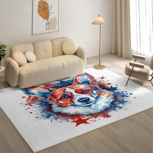 YZQGLHP Corgi Teppich Nationalflagge Teppiche, Weich Kurzflor & Waschbar & rutschfest Fussmatte Innen, Easy Clean Teppichs 60x90 cm fürs Wohnzimmer, Schlafzimmer und Esszimmer YZQGLHP Corgi Teppich Nationalflagge Teppiche, Weich Kurzflor & Waschbar & rutschfest Fussmatte Innen, Easy Clean Teppichs 60x90 cm fürs Wohnzimmer, Schlafzimmer und Esszimmer von YZQGLHP